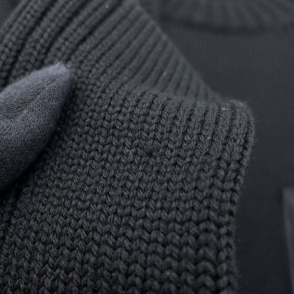 プラダ ニット トライアングルロゴ セーター ウール メンズサイズ52 UMB049 PRADA トップス 黒