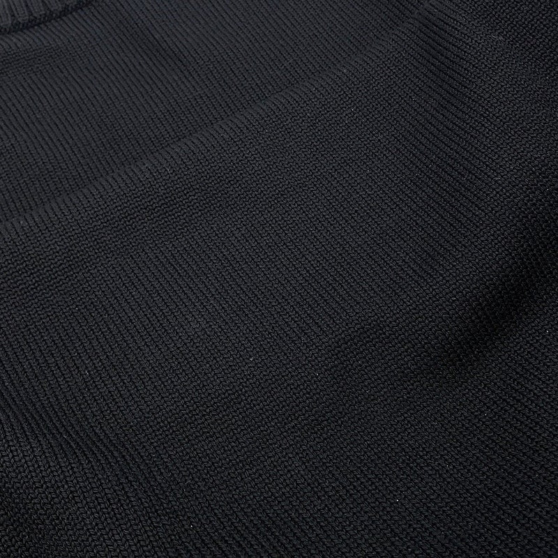 プラダ ニット トライアングルロゴ セーター ウール メンズサイズ52 UMB049 PRADA トップス 黒
