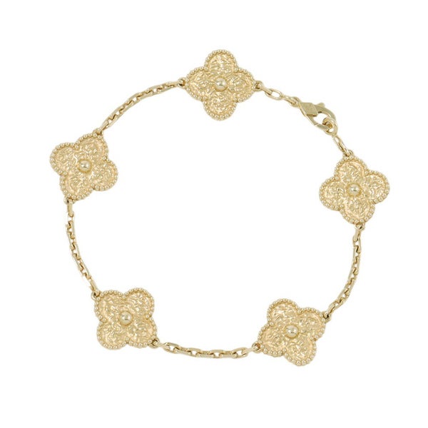 ヴァンクリーフ＆アーペル ブレスレット ヴィンテージ アルハンブラ ブレスレット 5モチーフ K18YGイエローゴールド VCARO1IE00