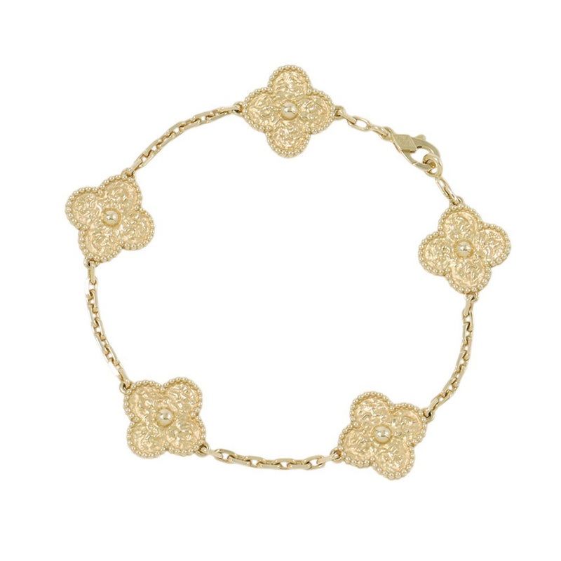 ヴァンクリーフ＆アーペル ブレスレット ヴィンテージ アルハンブラ ブレスレット 5モチーフ K18YGイエローゴールド VCARO1IE00