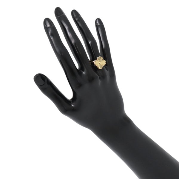 ヴァンクリ リング ヴィンテージ アルハンブラ ギヨシェ K18YGイエローゴールド サイズ54 VCARP6I300/VCARP6I354 指輪