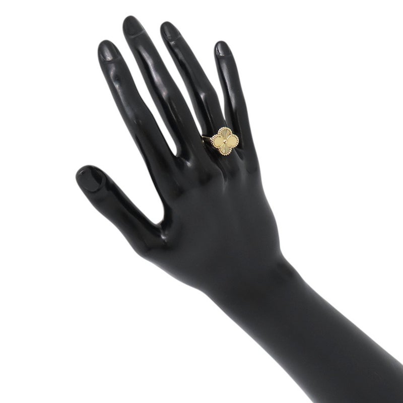 ヴァンクリ リング ヴィンテージ アルハンブラ ギヨシェ K18YGイエローゴールド サイズ54 VCARP6I300/VCARP6I354 指輪