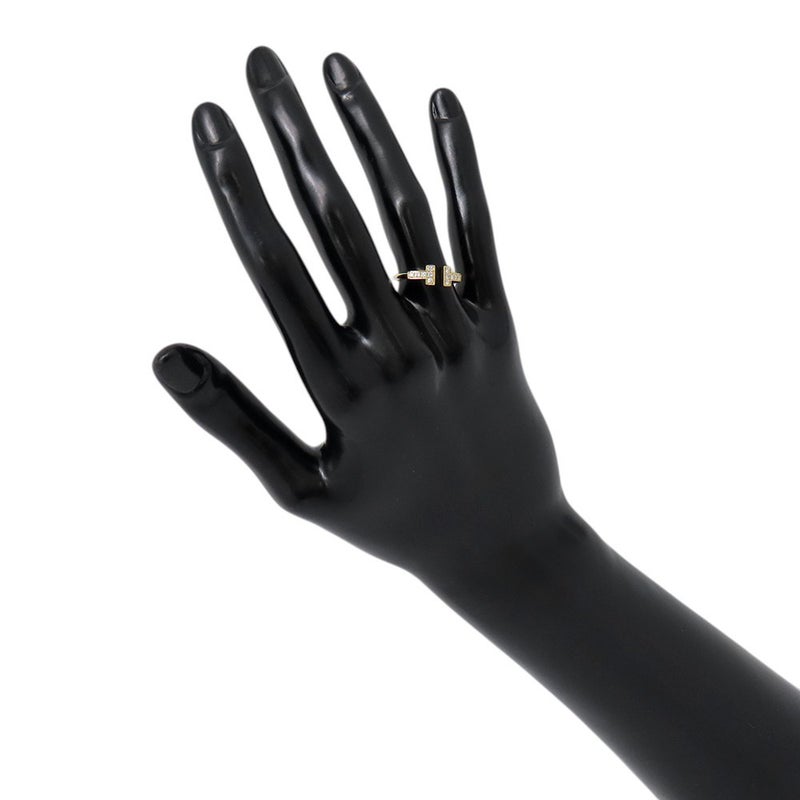 ティファニー リング Tワイヤー ダイヤモンド 計0.13ct K18YGイエローゴールド サイズ約9号 60147091 Tiffany&Co. 指輪