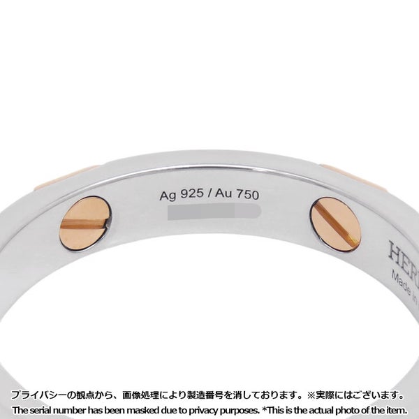 エルメス リング エルメス・クルー・ドゥ・H 5クルー SV925シルバー K18PGピンクゴールド サイズ61 HERMES 指輪 ジュエリー
