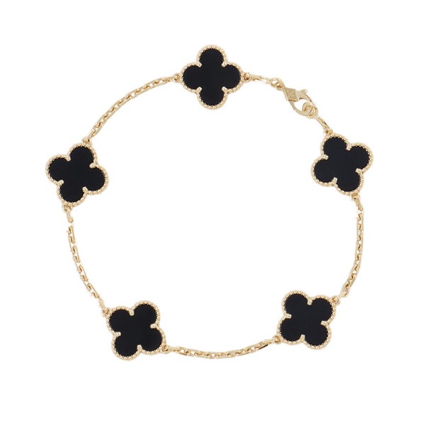 ヴァンクリーフ＆アーペル ブレスレット ヴィンテージ アルハンブラ ブレスレット 5モチーフ オニキス K18YG VCARA41300