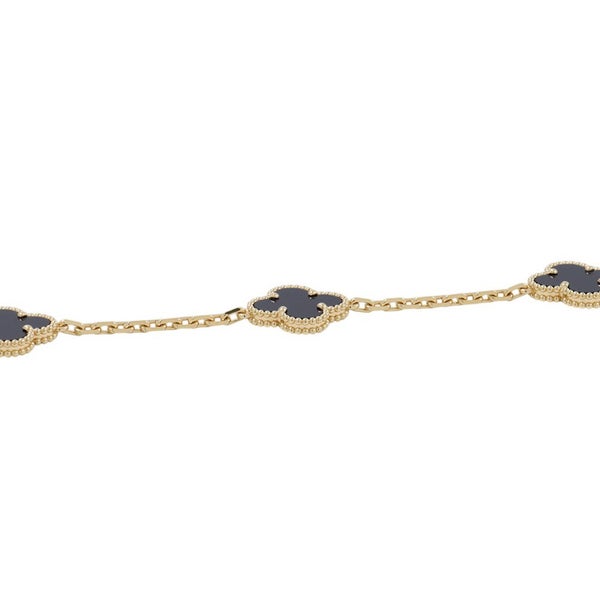 ヴァンクリーフ＆アーペル ブレスレット ヴィンテージ アルハンブラ ブレスレット 5モチーフ オニキス K18YG VCARA41300