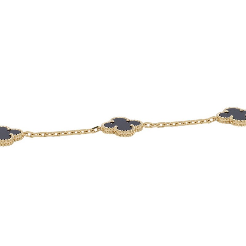 ヴァンクリーフ＆アーペル ブレスレット ヴィンテージ アルハンブラ ブレスレット 5モチーフ オニキス K18YG VCARA41300