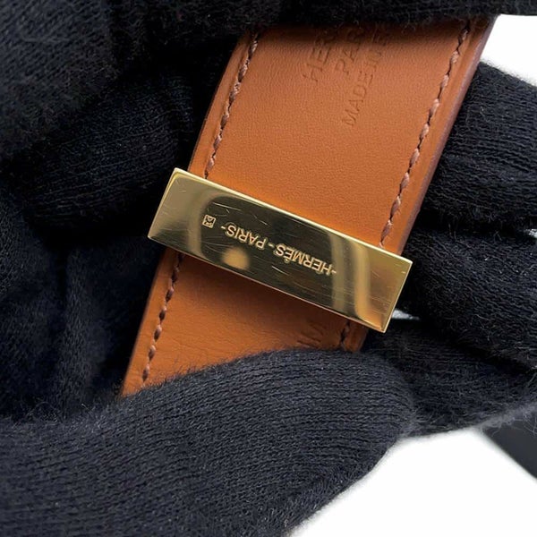 エルメス ブレスレット コリエ・ド・シアン 24 ナタ/ゴールド金具 サイズT1 スイフト U刻印 HERMES バングル