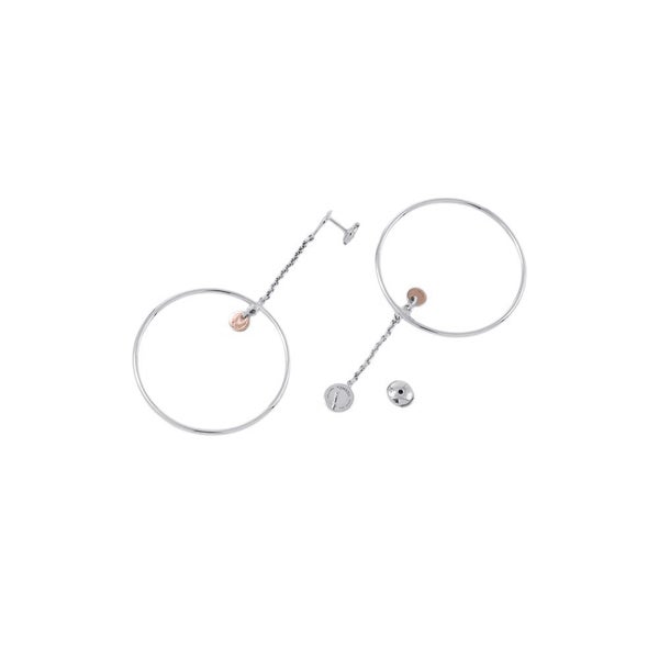 エルメス ピアス エクスリブリス フープ ピアス SV925シルバー K18PGピンクゴールド HERMES ジュエリー