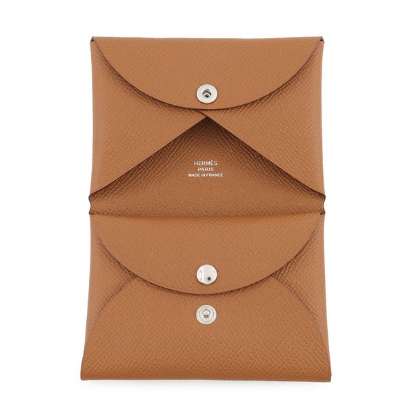 エルメス コインケース カルヴィ デュオ ゴールド/シルバー金具 エプソン G刻印 財布
