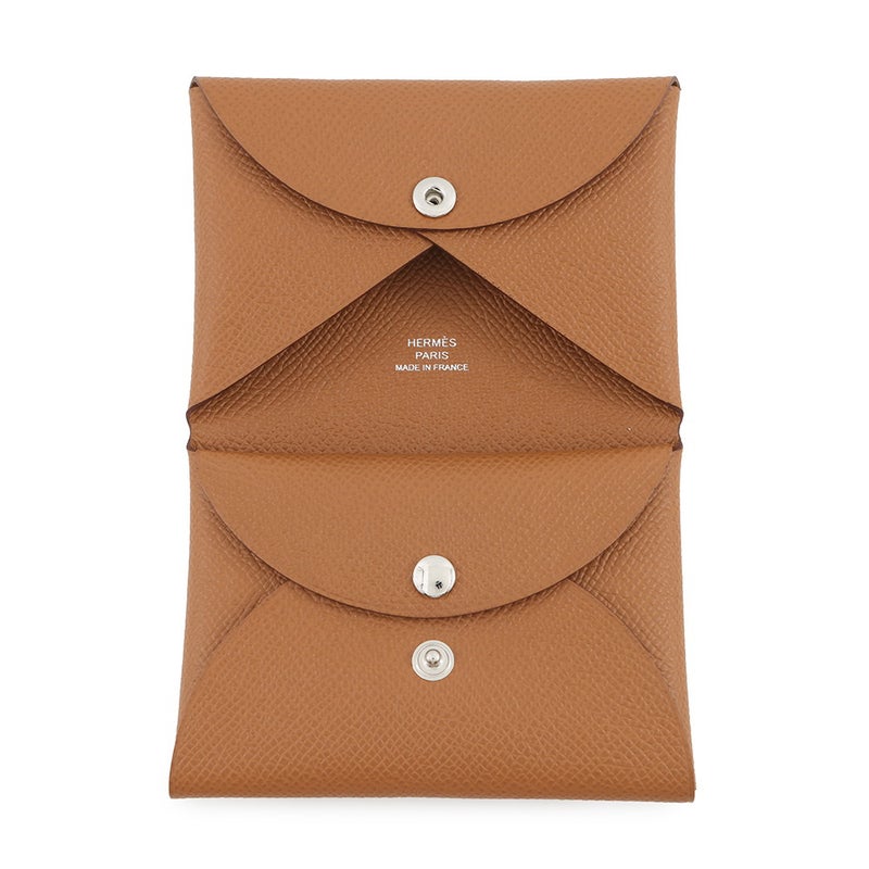 エルメス コインケース カルヴィ デュオ ゴールド/シルバー金具 エプソン G刻印 財布
