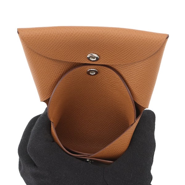 エルメス コインケース カルヴィ デュオ ゴールド/シルバー金具 エプソン G刻印 財布