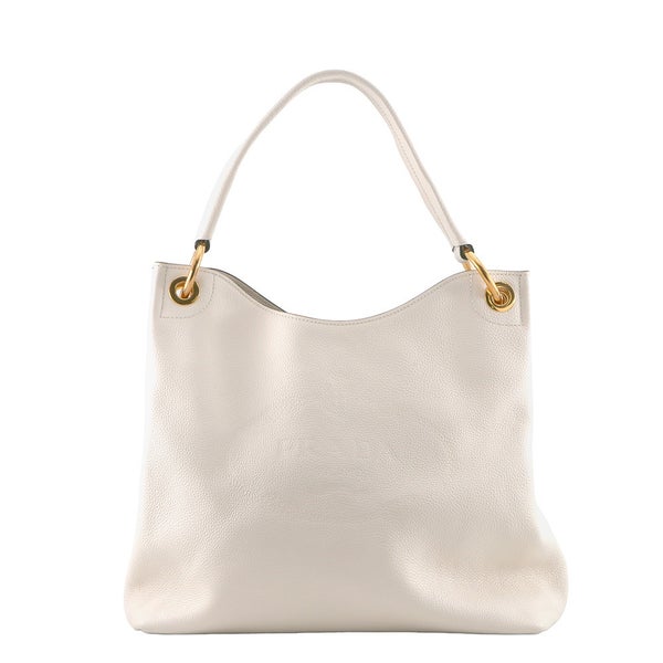 プラダ ワンショルダーバッグ ロゴ レザー 1BC051 PRADA 白