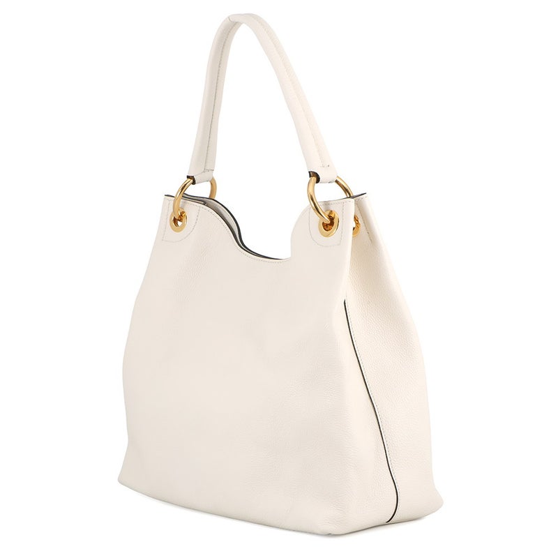 プラダ ワンショルダーバッグ ロゴ レザー 1BC051 PRADA 白