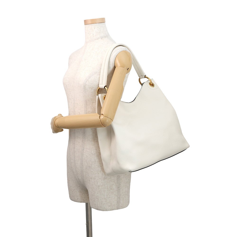 プラダ ワンショルダーバッグ ロゴ レザー 1BC051 PRADA 白 PRADA - プラダ ワンショルダーバッグ ロゴ レザー 1BC051 PRADA 白の