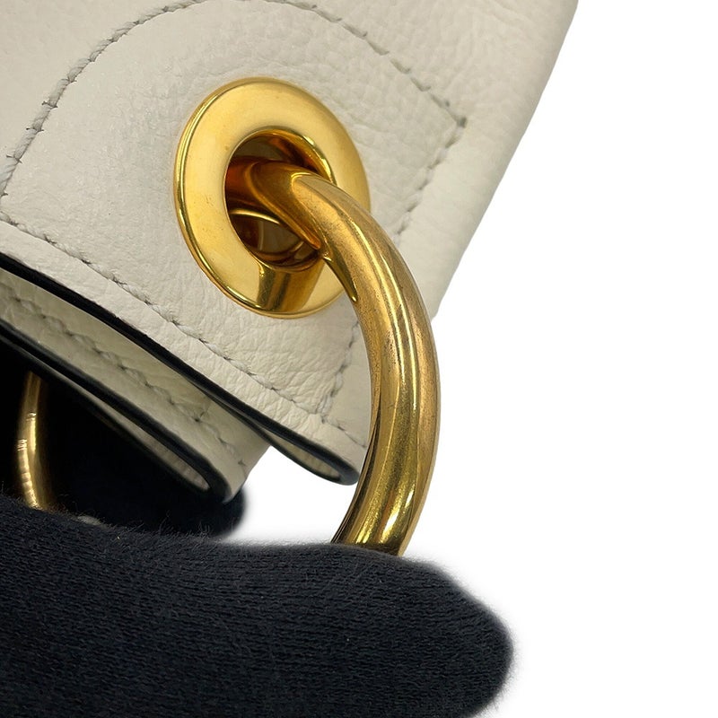 プラダ ワンショルダーバッグ ロゴ レザー 1BC051 PRADA 白