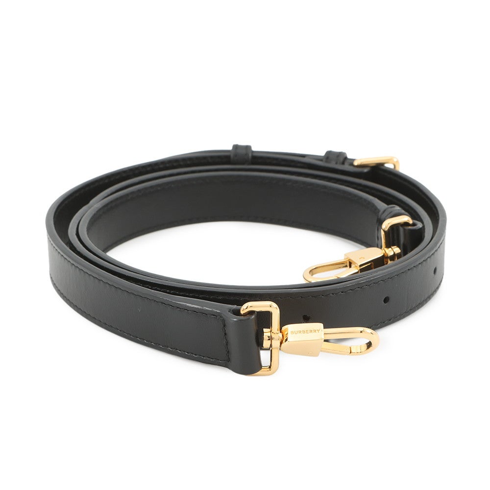 バーバリー ショルダーバッグ アイコンストライプ ルイーズバッグ PVC レザー 8051846 BURBERRY 黒 バーバリー ショルダーバッグ アイコンストライプ ルイーズバッグ PVC