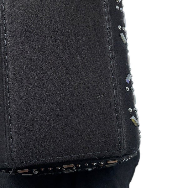 クリスチャン・ディオール ハンドバッグ レディディオール カナージュ ミニ ビジュー サテン M0500PRTC 2way 黒