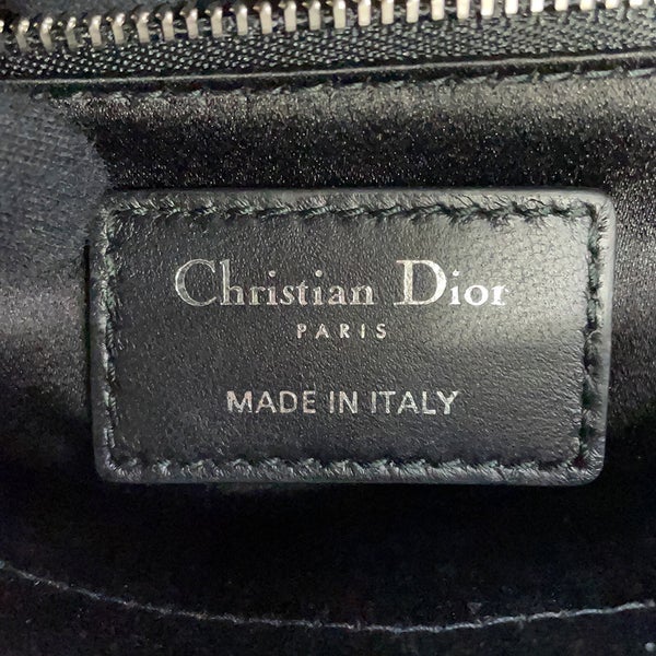 クリスチャン・ディオール ハンドバッグ レディディオール カナージュ ミニ ビジュー サテン M0500PRTC 2way 黒