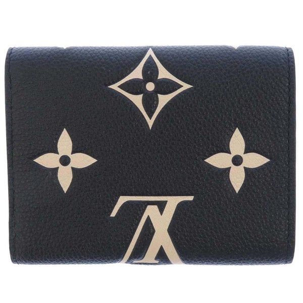 ルイヴィトン 財布 モノグラム・アンプラント ポルトフォイユ・ヴィクトリーヌ M80968 LOUIS VUITTON ヴィトン 二つ折り財布 黒 ベージュ