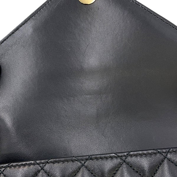 サンローランパリ チェーンショルダーバッグ エンベロープ ミディアム ラムスキン 600185 2way 黒