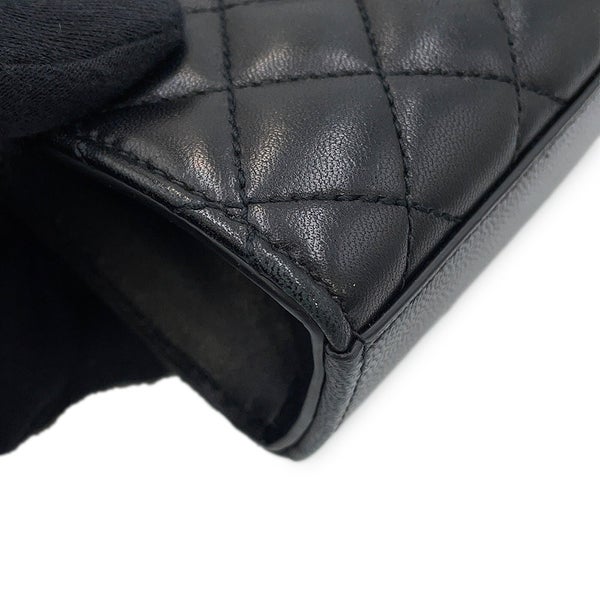 サンローランパリ チェーンショルダーバッグ エンベロープ ミディアム ラムスキン 600185 2way 黒