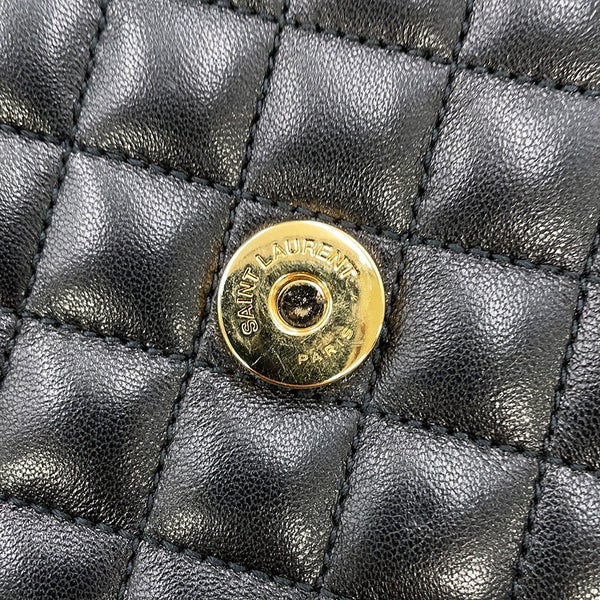 サンローランパリ チェーンショルダーバッグ エンベロープ ミディアム ラムスキン 600185 2way 黒