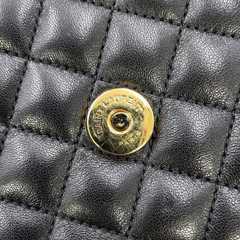 サンローランパリ チェーンショルダーバッグ エンベロープ ミディアム ラムスキン 600185 2way 黒