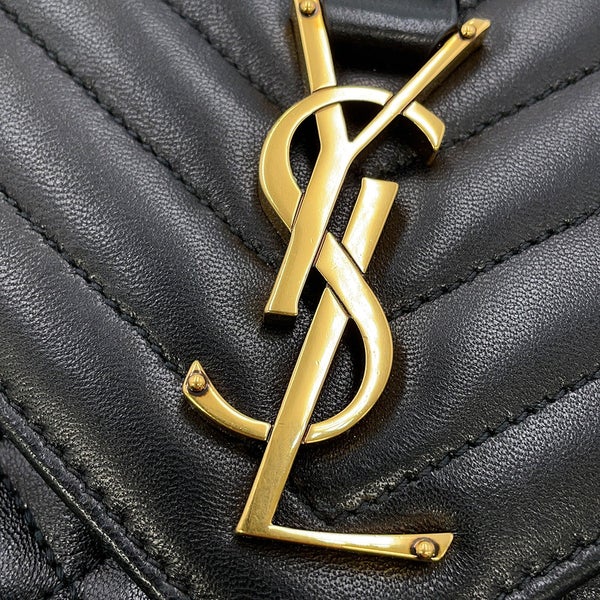 サンローランパリ チェーンショルダーバッグ エンベロープ ミディアム ラムスキン 600185 2way 黒