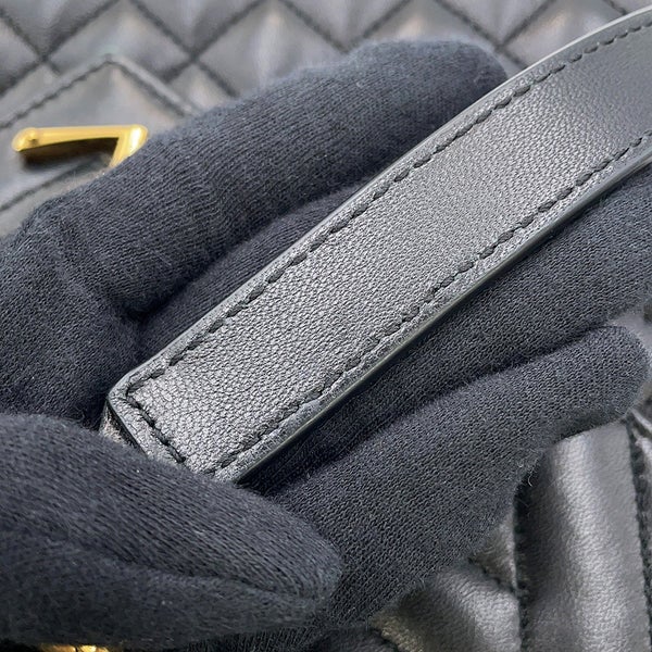 サンローランパリ チェーンショルダーバッグ エンベロープ ミディアム ラムスキン 600185 2way 黒