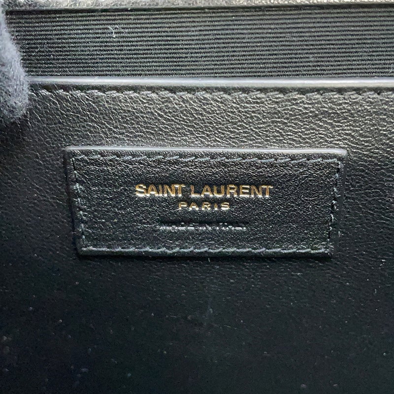 サンローランパリ チェーンショルダーバッグ エンベロープ ミディアム ラムスキン 600185 2way 黒