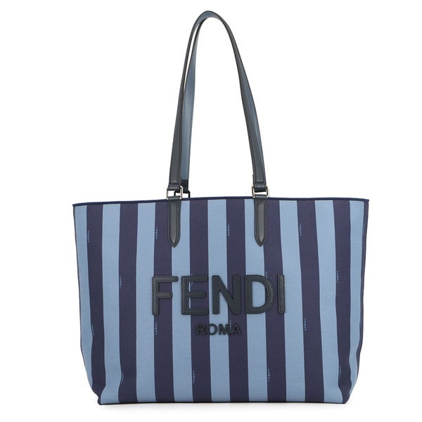 フェンディ トートバッグ ロゴ ストライプ キャンバス/レザー 7VA610 FENDI バッグ
