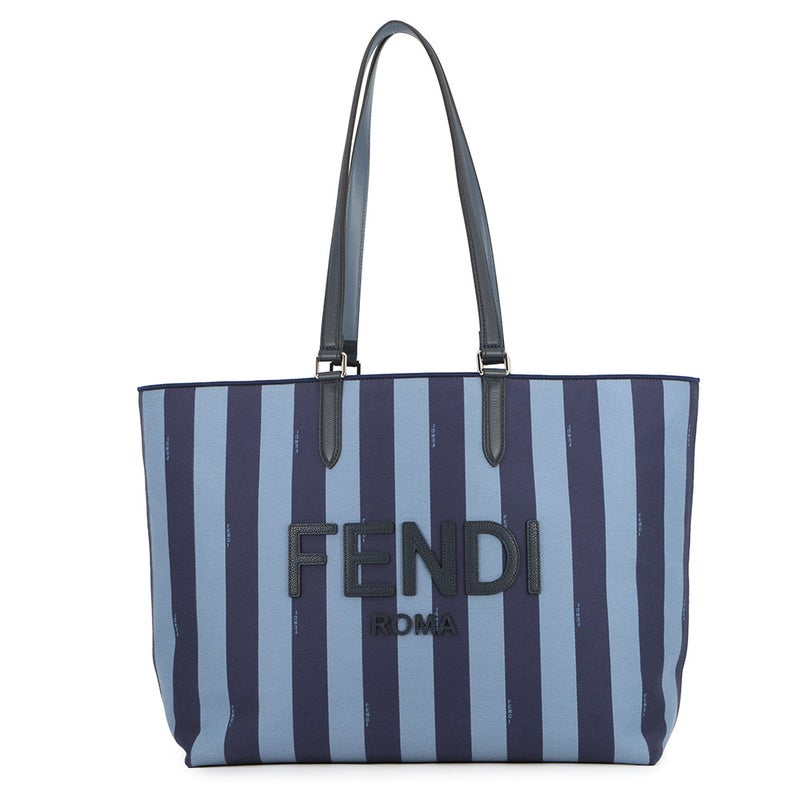 フェンディ トートバッグ ロゴ ストライプ キャンバス/レザー 7VA610 FENDI バッグ