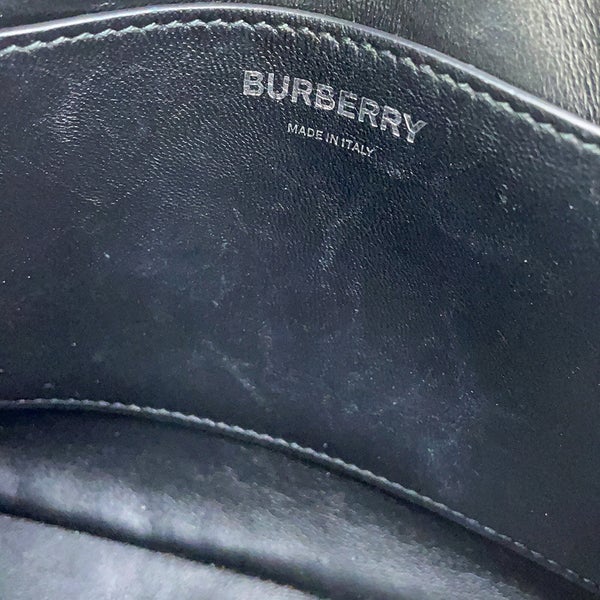 バーバリー ショルダーバッグ TBモノグラム PVC レザー BURBERRY 黒