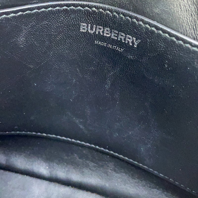 バーバリー ショルダーバッグ TBモノグラム PVC レザー BURBERRY 黒