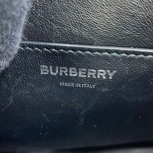 バーバリー ショルダーバッグ TBモノグラム PVC レザー BURBERRY 黒