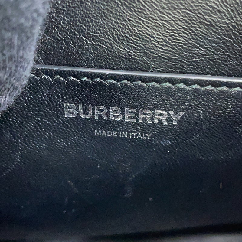 バーバリー ショルダーバッグ TBモノグラム PVC レザー BURBERRY 黒