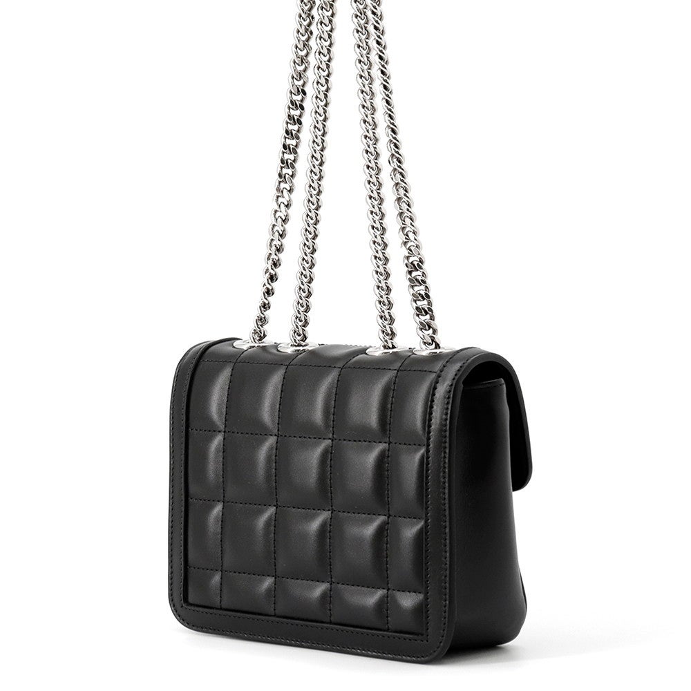 GUCCI グッチ デコ ミニ レザー ショルダーバッグ ミニバッグ チェーンバッグ ブラック レザー 741457 シルバー金具 グッチ ショルダーバッグ デコ ミニ チェーンショルダーバッグ レザー