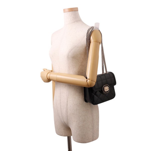 グッチ ショルダーバッグ デコ ミニ チェーンショルダーバッグ レザー 741457 GUCCI バッグ 黒