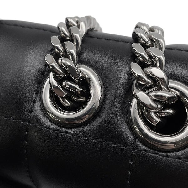 グッチ ショルダーバッグ デコ ミニ チェーンショルダーバッグ レザー 741457 GUCCI バッグ 黒