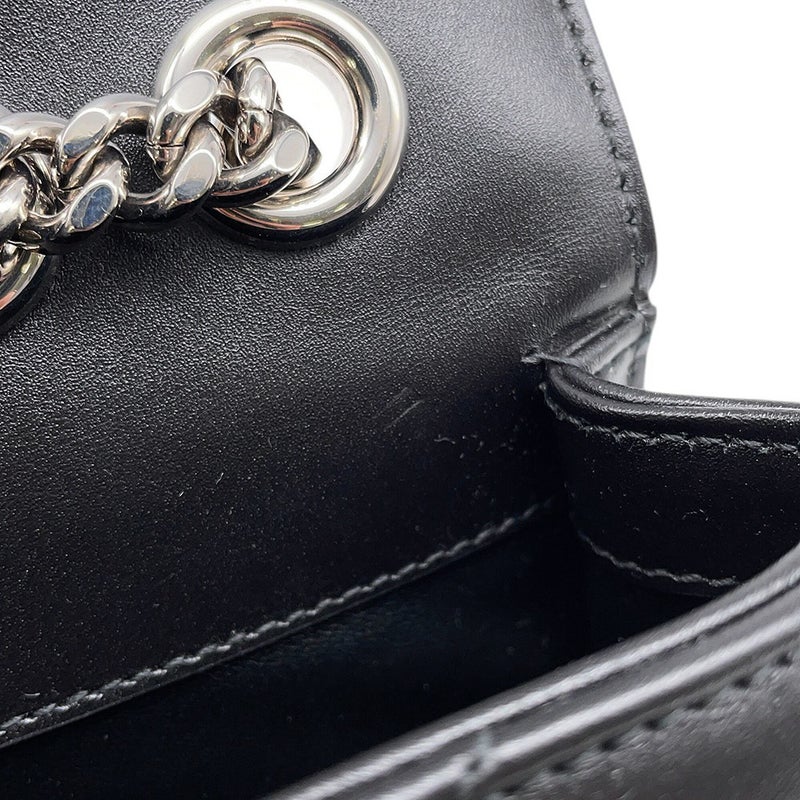 グッチ ショルダーバッグ デコ ミニ チェーンショルダーバッグ レザー 741457 GUCCI バッグ 黒