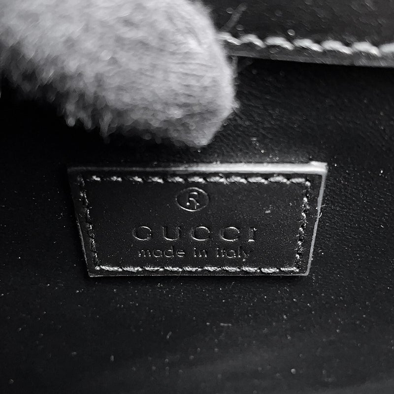 グッチ ショルダーバッグ デコ ミニ チェーンショルダーバッグ レザー 741457 GUCCI バッグ 黒