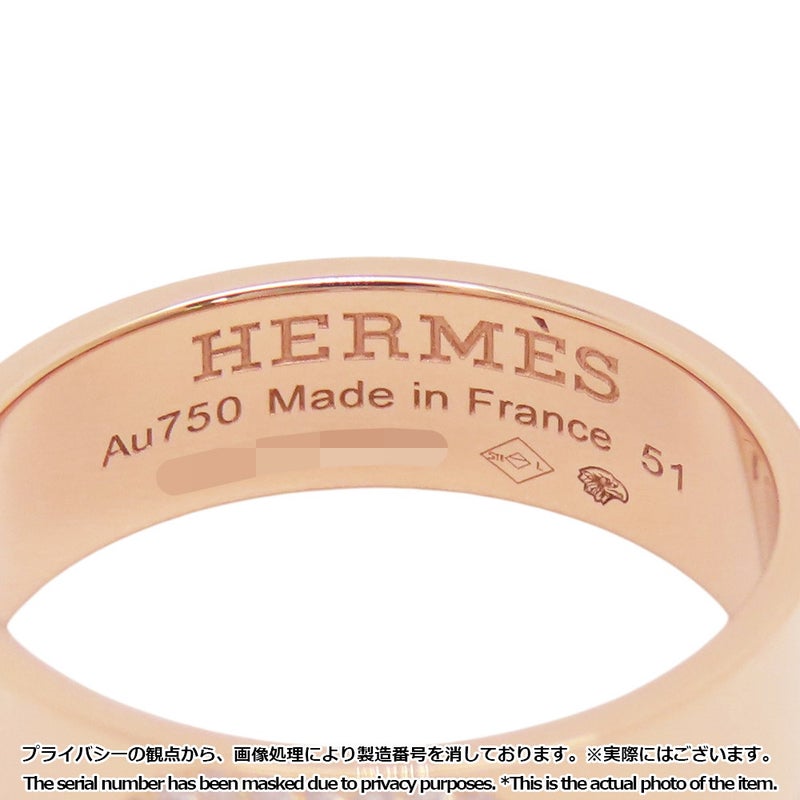 エルメス リング H・ダンクル PM ダイヤモンド 27P 計0.07ct K18PGピンクゴールド リングサイズ51 HERMES 指輪