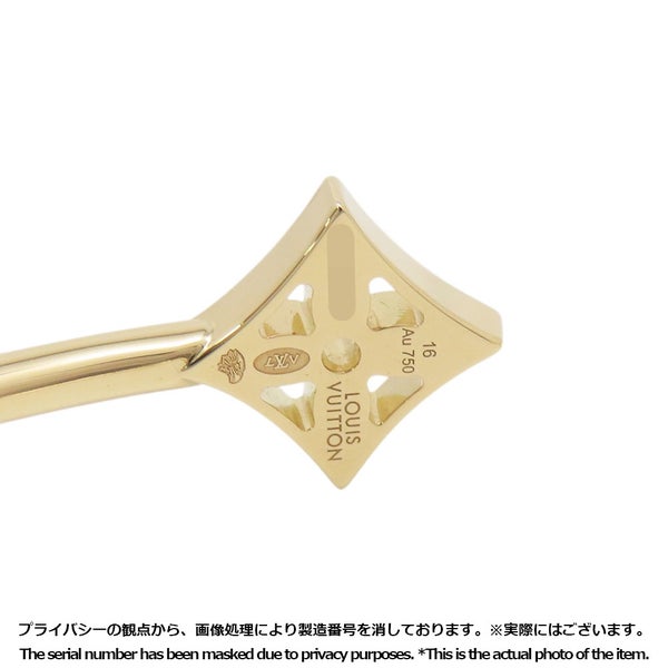ルイヴィトン ブレスレット ツイスト ブロッサム ダイヤ 1P 0.05ct/51P 計0.35ct K18イエローゴールド サイズ16 Q95712