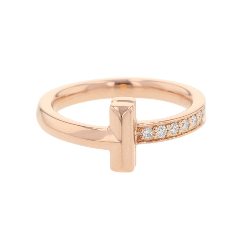 ティファニー リング Tワン ナロー リング ダイヤ 計0.08ct K18ピンクゴールド サイズ約5号 67795342 Tiffany&Co. 指輪