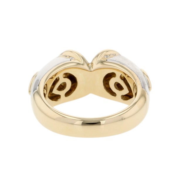 ブルガリ リング パッソ ドッピオ ダイヤモンド/あこや真珠 K18YGイエローゴールド サイズ約12号  BVLGARI 指輪 パール 真珠