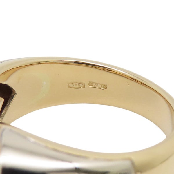 ブルガリ リング パッソ ドッピオ ダイヤモンド/あこや真珠 K18YGイエローゴールド サイズ約12号  BVLGARI 指輪 パール 真珠