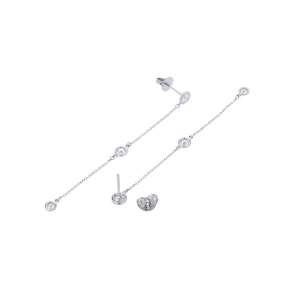 ティファニー ピアス エルサ・ペレッティ バイ ザ ヤード ドロップ ピアス ダイヤモンド 6P Pt950プラチナ Tiffany&Co.