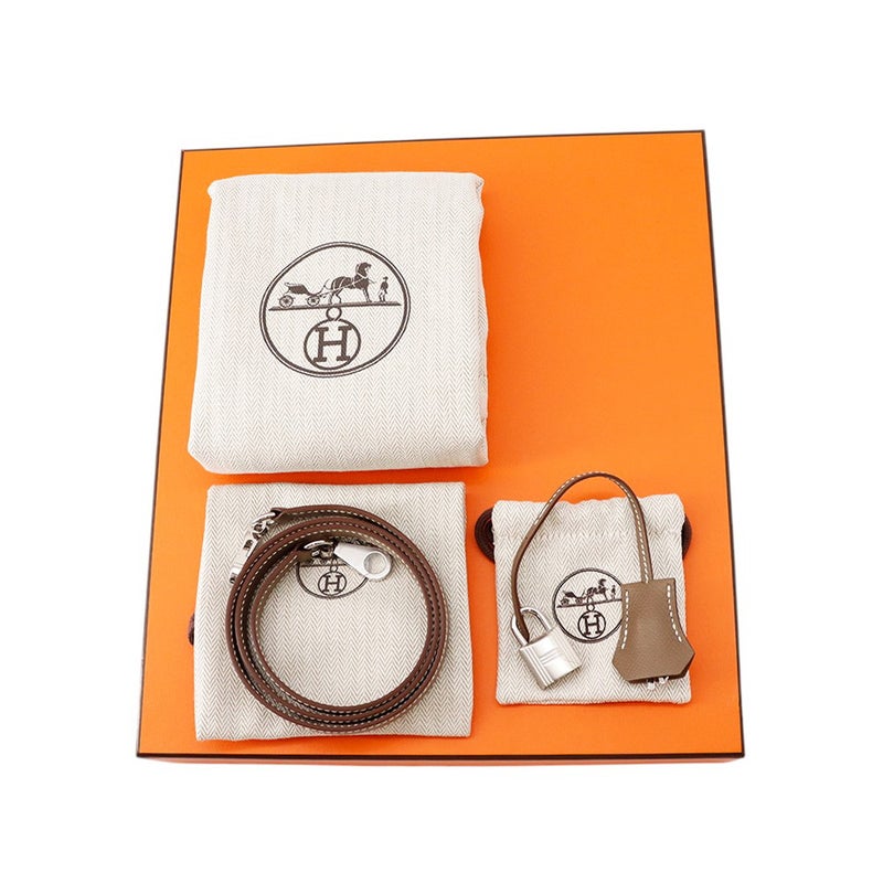 エルメス ハンドバッグ ケリー25 外縫い エトゥープ/シルバー金具 エプソンン G刻印 ２wayショルダー