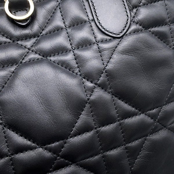 クリスチャン・ディオール ハンドバッグ マクロカナージュ トゥジュール  ミディアム レザー M2821OSNW_M900 黒